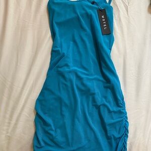Motel Rocks Turquoise Mesh Dress